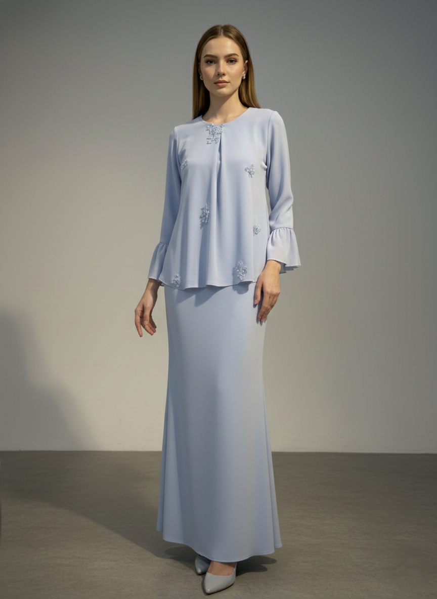 Ruffles Magnolia in Baby Blue – haydena.com